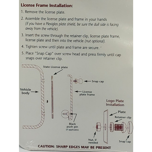 Pontiac Logo Stainless Steel License Plate Chrome On Black Brand New - Picture 4 of 7